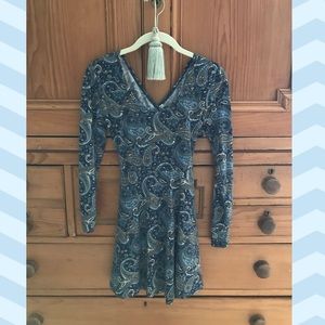 Blue Cut Out Mini Dress